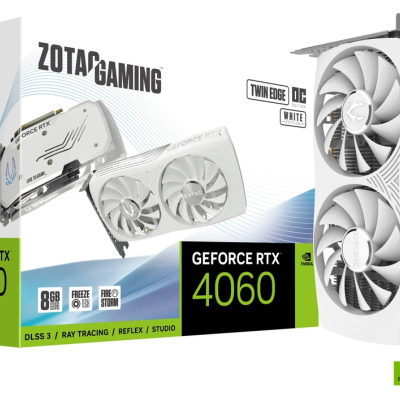 Tarjeta de Video Zotac NVIDIA GAMING GeForce RTX 4060 8GB Twin Edge OC White, 8GB 128-bit GDDR6, PCI Express x8 4.0