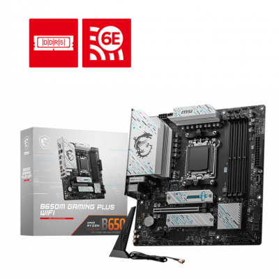 Tarjeta Madre MSI Micro-ATX B650M GAMING PLUS WIFI, S-AM5, AMD B650, HDMI, 256GB DDR5 para AMD