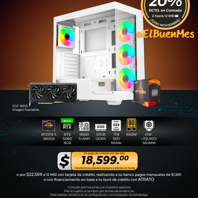 PC GAMER AMD Ryzen 5 5600X, RTX 5060 Prime 8GB, 32GB RAM, 1TB SSD