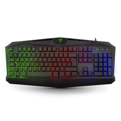 Teclado Gamer T-DAGGER T-TGK106 RGB, Alámbrico, Negro