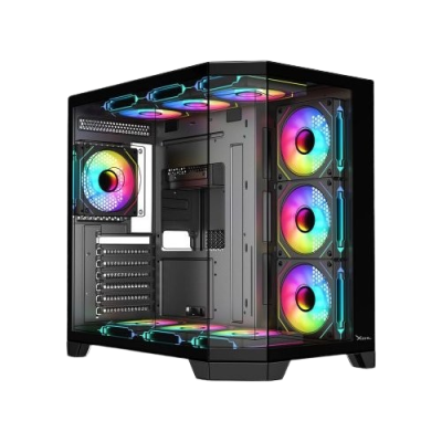 Gabinete Gamer Xzeal XZ150 X-Tron Mid Tower ATX  4 ARGB Fans Negro