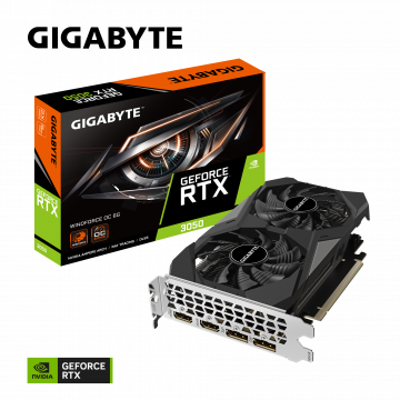 Tarjeta de Video Gigabyte NVIDIA GeForce RTX 3050 WINDFORCE OC 6G, 6GB 96-bit GDDR6, PCI Express 4.0