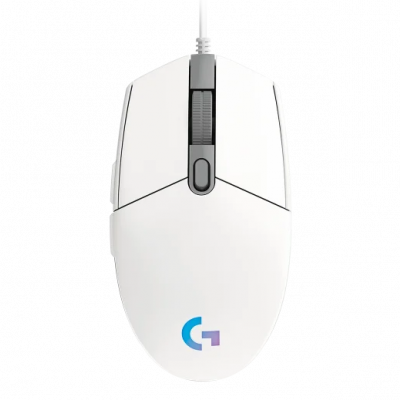 Mouse Gamer Logitech Óptico G203 LightSync, Alámbrico, USB, 8000DPI, Blanco