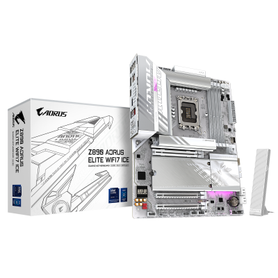 Tarjeta Madre Z890 AORUS ELITE WIFI7 ICE, ATX, LGA 1851, Intel Z890, 256GB DDR5, HDMI/DP para Intel